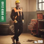 لباس کار مهندسی سیناورک کاپشن شلوار مشکی زرد پارچه فلامنت کجراه