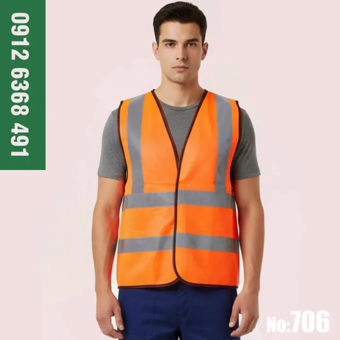 جلیقه-کار-کاور-شبرنگ-کارگری-مهندسی-نارنجی-120-گرم