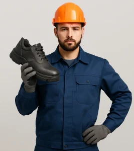 لباس کار صنعتی، کلاه ایمنی و کفش کار